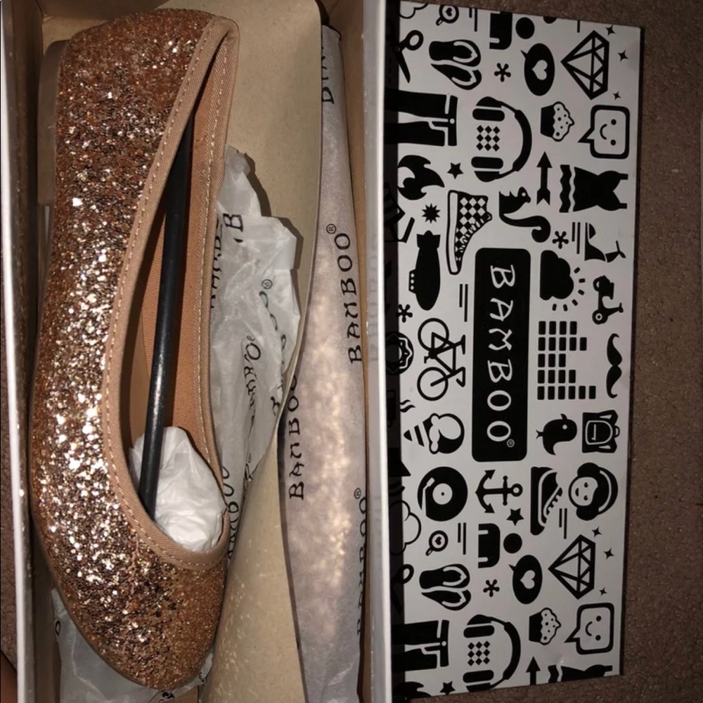 Rose gold flats